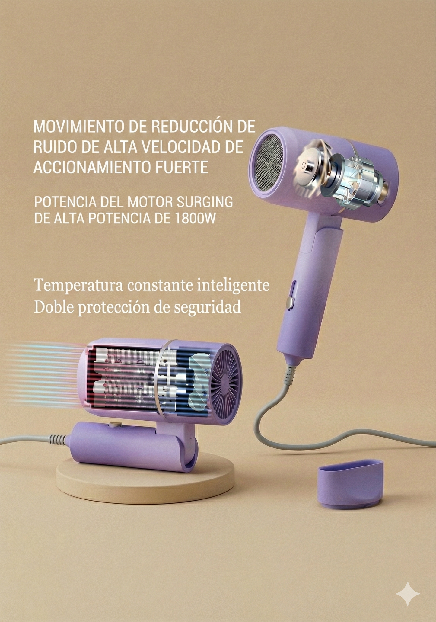 Mini Secador de Pelo Plegable para Viaje