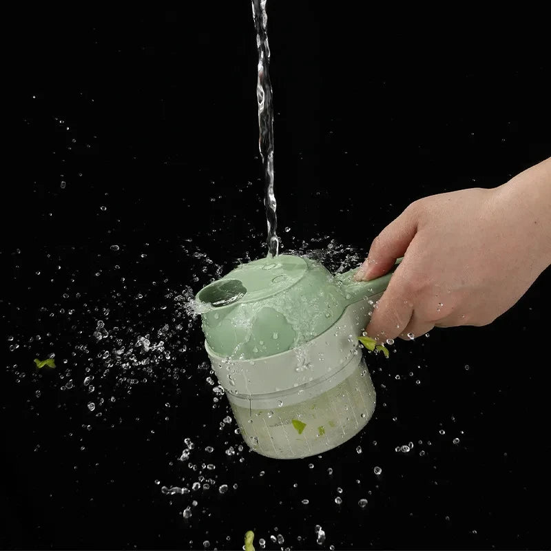 Procesador de Mano 4 en 1 Inalámbrico QuickPrep: Pique, Rebane y Prepare Alimentos en Segundos