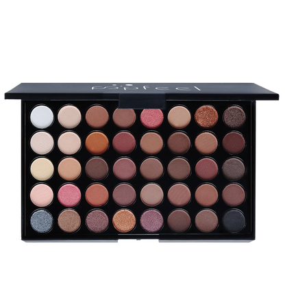 Paleta de Sombras POPFEEL (40 Colores) - Larga Duración y Fácil Aplicación. Incluye Tonos Nude, Marrones y Rosas.