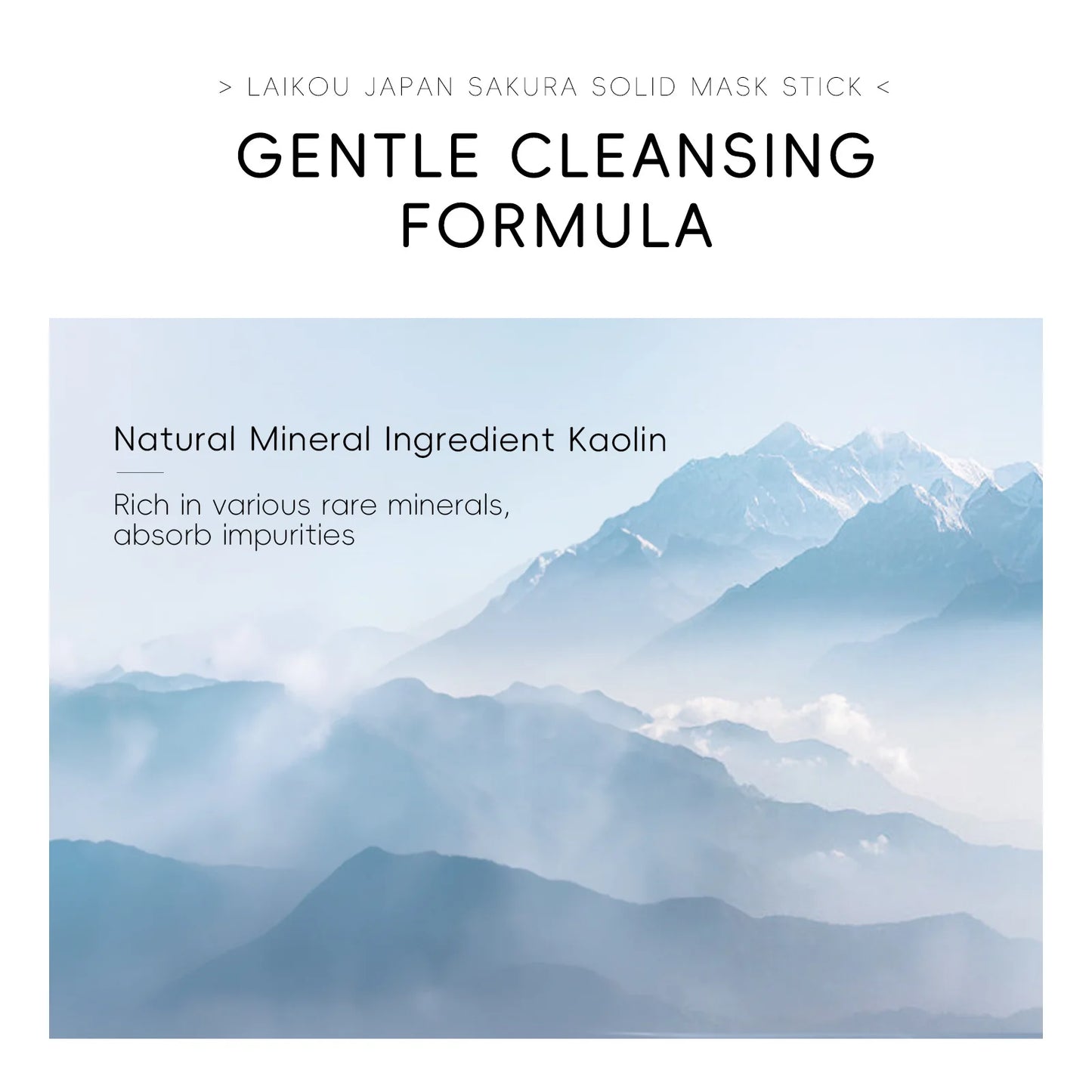 Stick Mascarilla de Arcilla LAIKOU Sakura - Limpieza Profunda, Control Grasa y Puntos Negros. Reduce Poros e Hidrata. (45g)