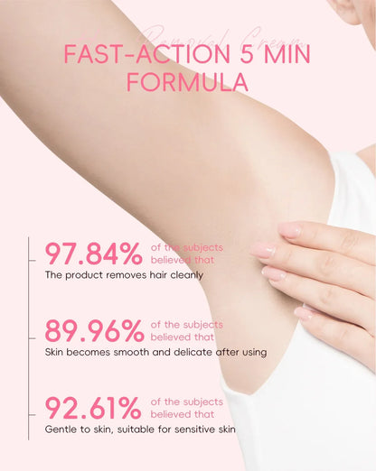 Crema Depilatoria Indolora LAIKOU: Fórmula Suave para Zonas Íntimas con Inhibidor del Crecimiento.