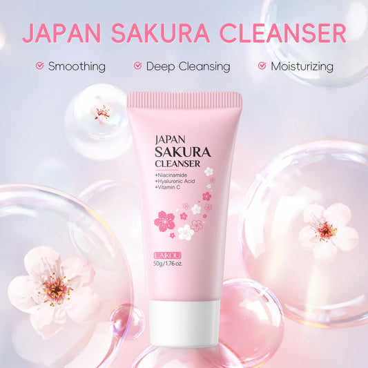 Laikou Sakura Whitening Facial Cleanser (Espuma/Leche Limpiadora Facial de Sakura)