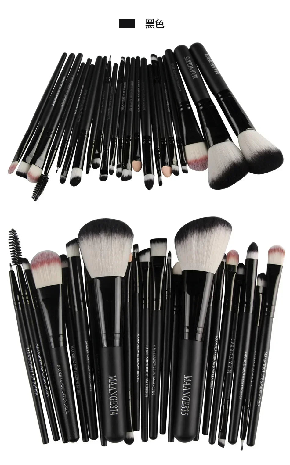 Set de Brochas de Maquillaje Profesional (Kit 3, 13 o 22 Piezas) - Herramientas Esenciales para Ojos (Sombra, Delineador) y Rostro.