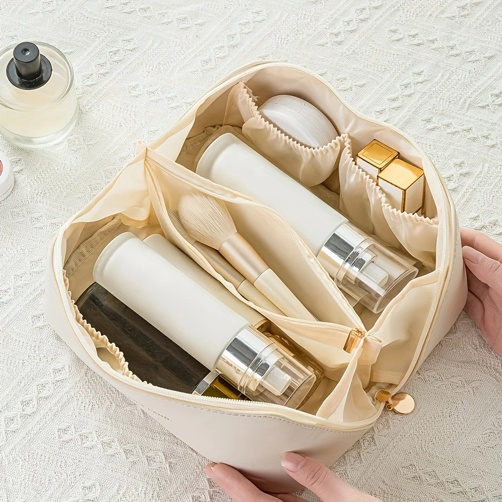 Organizador de Maquillaje de Lujo para Mujer - Neceser de Viaje con Cremallera, Estuche Profesional para Cosméticos y Bolsa de Aseo.