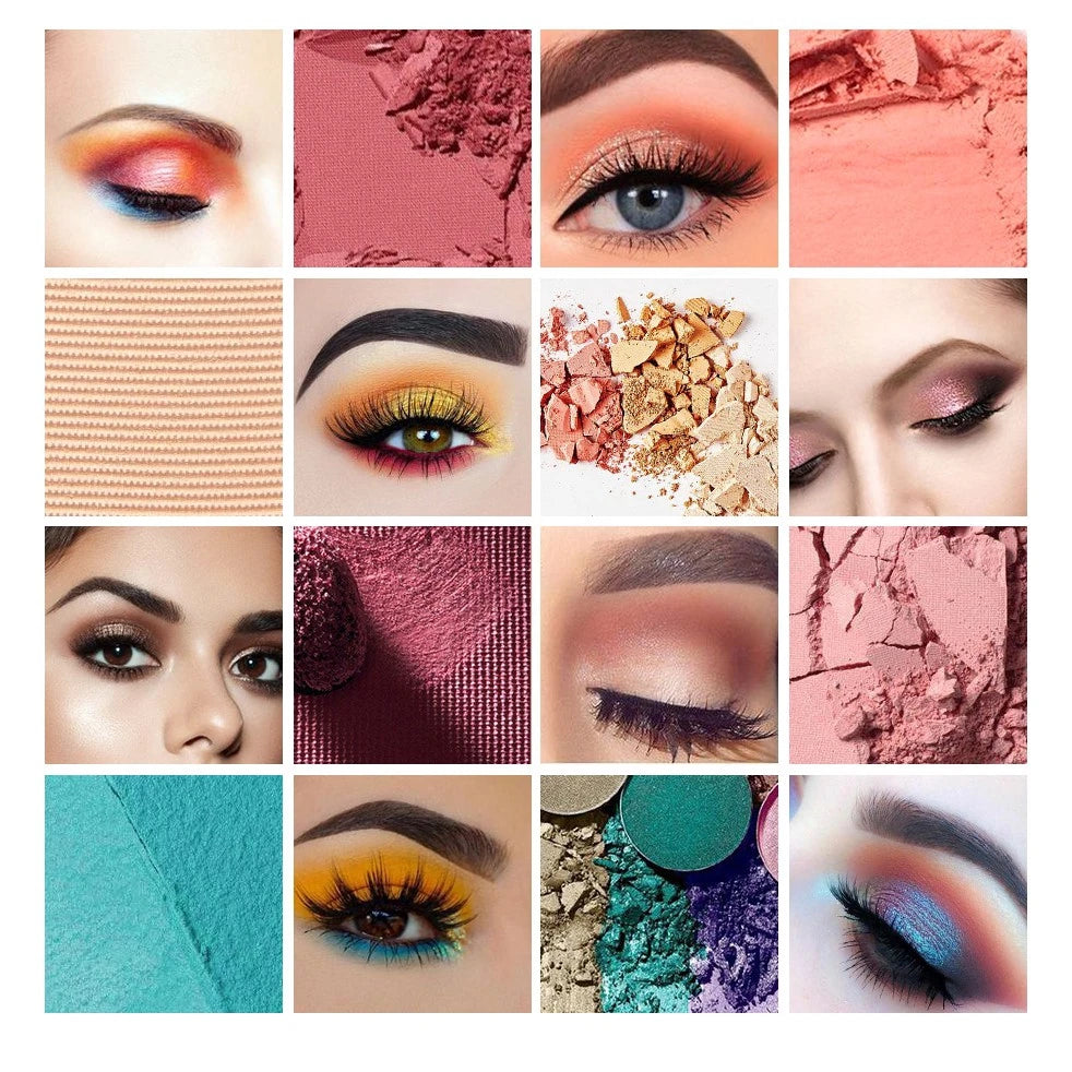 Paleta de Sombras POPFEEL (40 Colores) - Larga Duración y Fácil Aplicación. Incluye Tonos Nude, Marrones y Rosas.