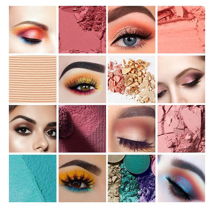 Paleta de Sombras POPFEEL (40 Colores) - Larga Duración y Fácil Aplicación. Incluye Tonos Nude, Marrones y Rosas.