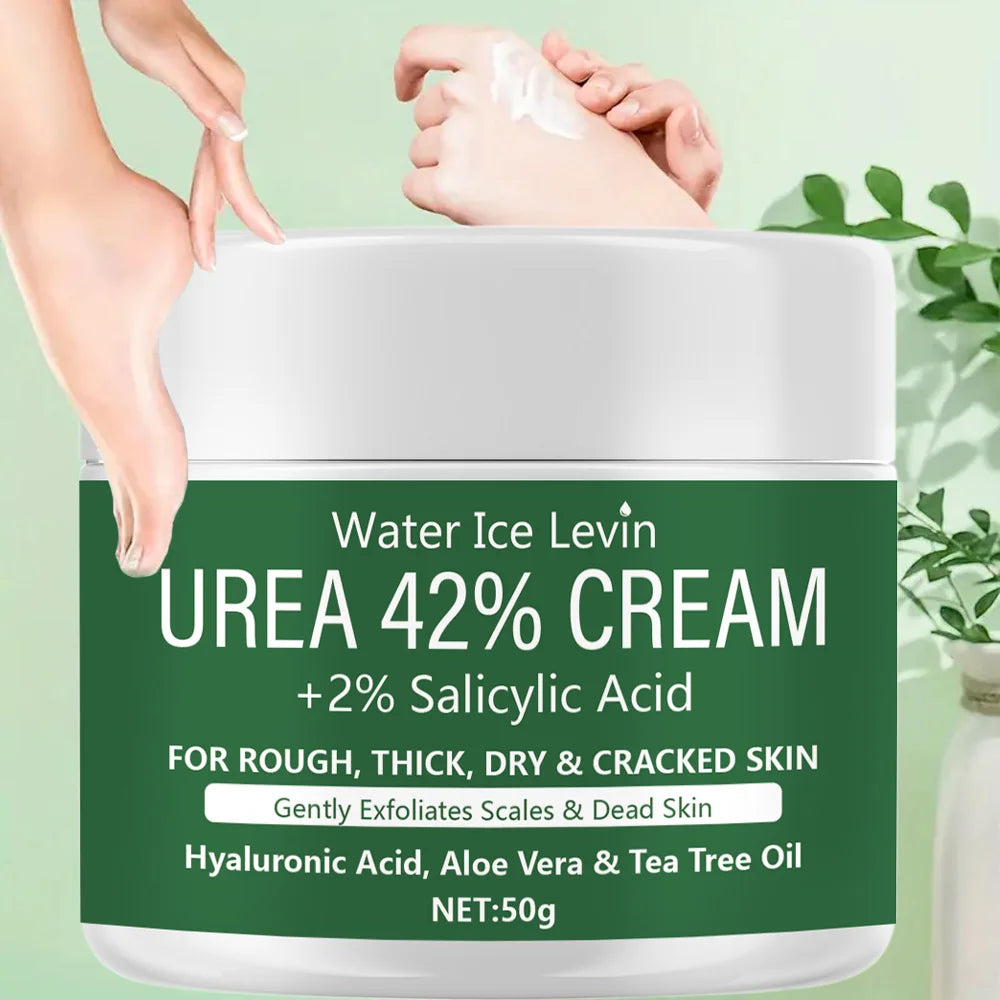 Crema Reparadora Pies y Manos 42% Urea + 2% Ácido Salicílico - Exfoliante Intensivo para Callos, Durezas y Talones Agrietados, Hidratación Profunda