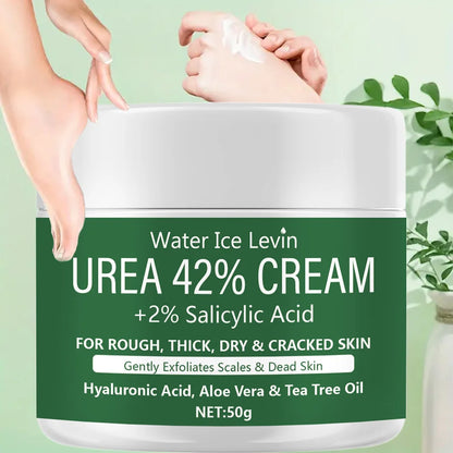 Crema Reparadora Pies y Manos 42% Urea + 2% Ácido Salicílico - Exfoliante Intensivo para Callos, Durezas y Talones Agrietados, Hidratación Profunda