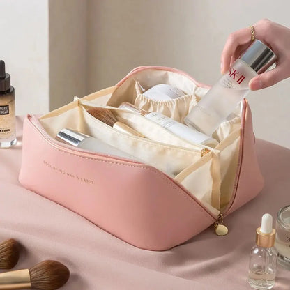Organizador de Maquillaje de Lujo para Mujer - Neceser de Viaje con Cremallera, Estuche Profesional para Cosméticos y Bolsa de Aseo.