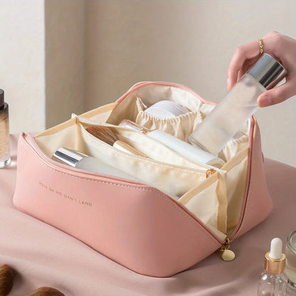 Organizador de Maquillaje de Lujo para Mujer - Neceser de Viaje con Cremallera, Estuche Profesional para Cosméticos y Bolsa de Aseo.