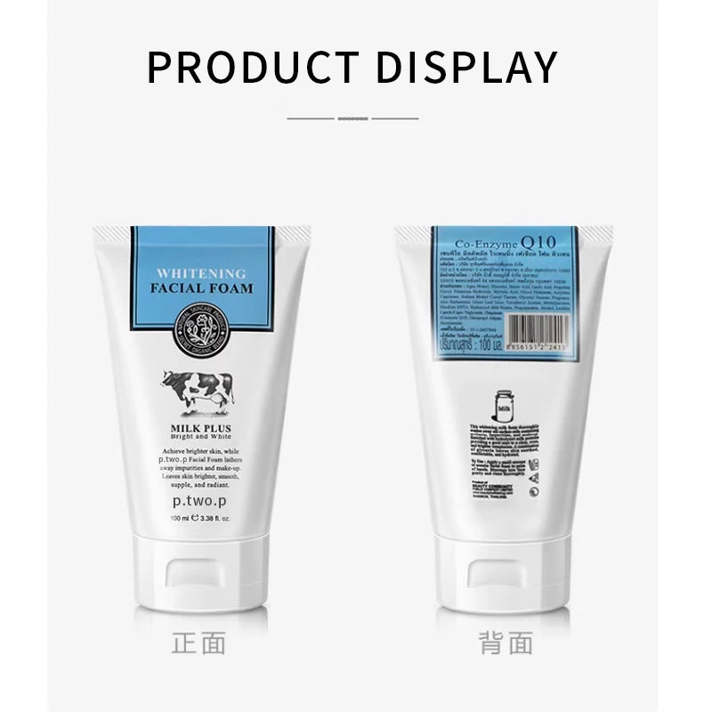 Limpiador Facial Blanqueador PTWOP (Espuma) - Limpieza Profunda, Control Grasa, Acné y Minimiza Poros. Hidratante y Exfoliante.