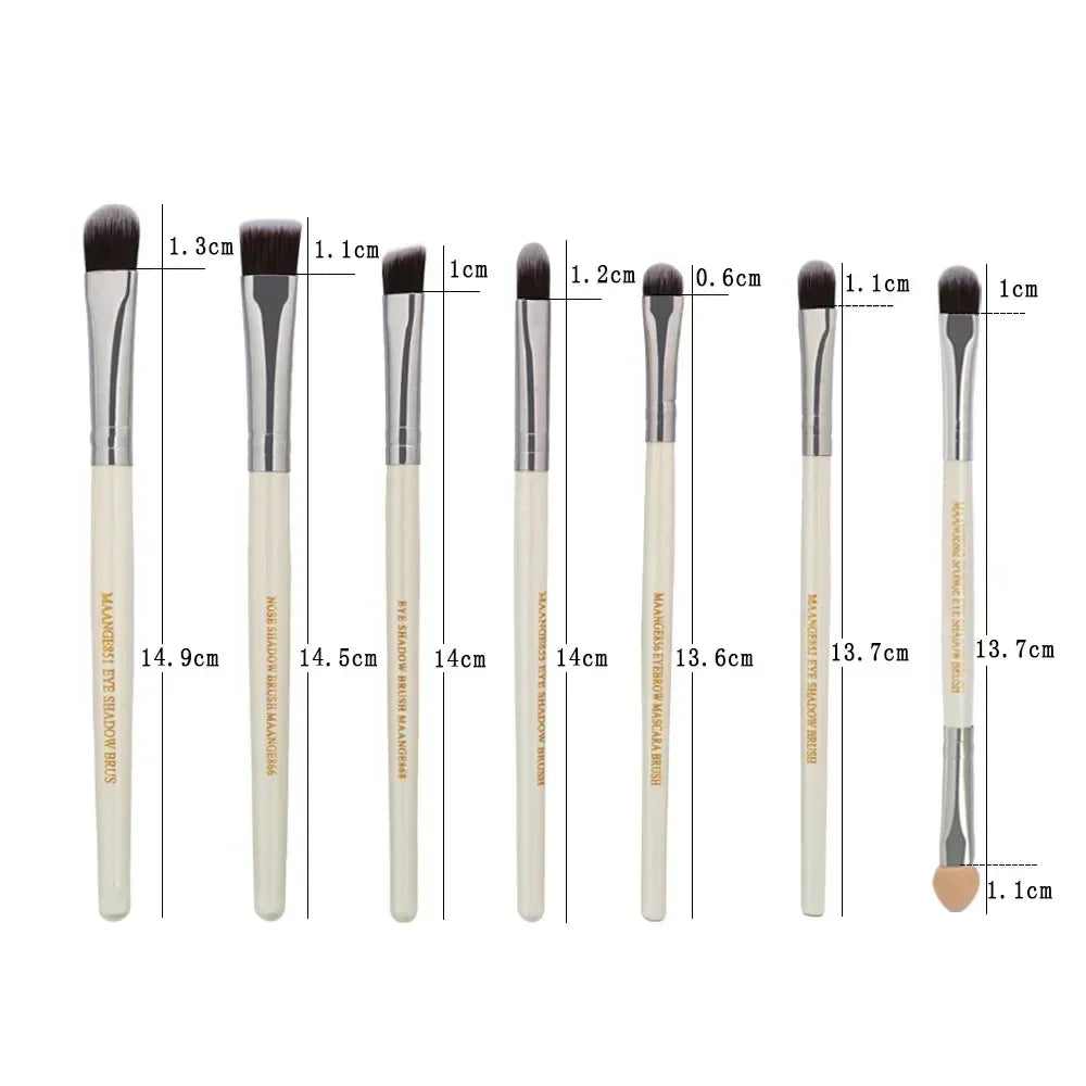 Set de Brochas de Maquillaje Profesional (Kit 3, 13 o 22 Piezas) - Herramientas Esenciales para Ojos (Sombra, Delineador) y Rostro.