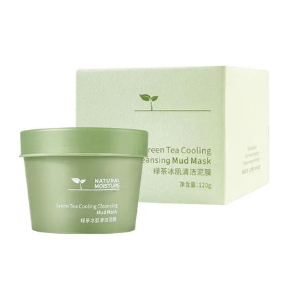 Mascarilla de Arcilla de Té Verde (Efecto Hielo) - Limpieza Profunda, Control Grasa y Puntos Negros. 120g (Incluye Aplicador)