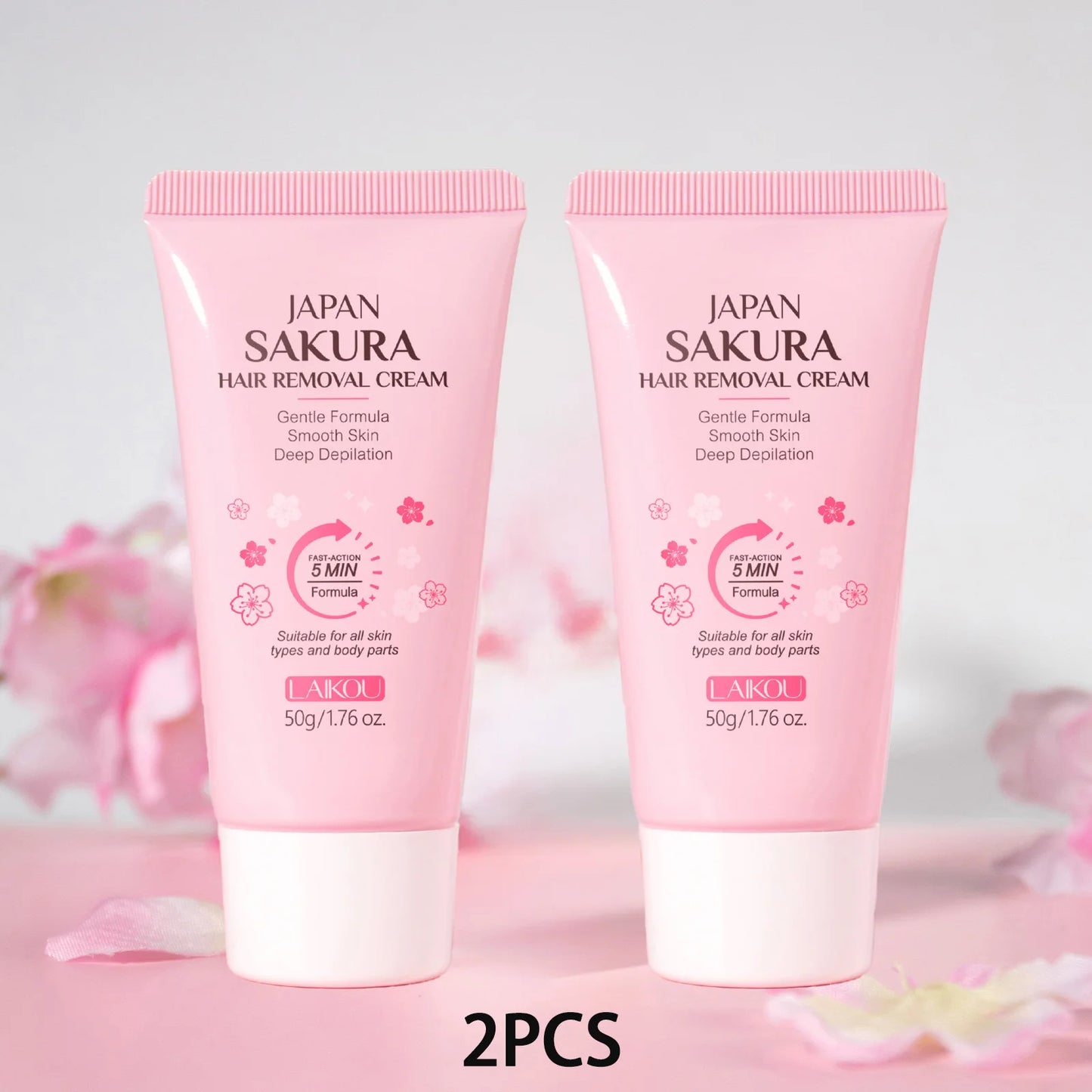 Crema Depilatoria Indolora LAIKOU: Fórmula Suave para Zonas Íntimas con Inhibidor del Crecimiento.