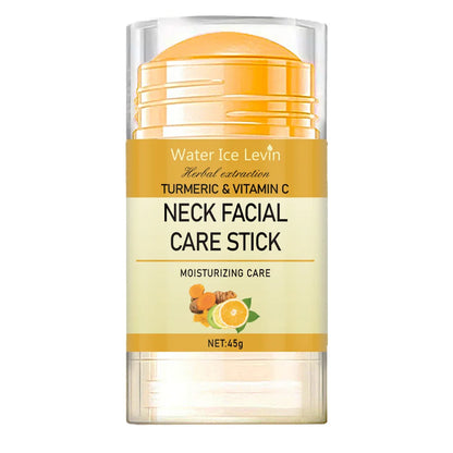 Stick Facial y de Cuello con Cúrcuma y Vitamina C - Lifting Antiedad, Reafirmante, Reduce Arrugas y Papada, Cuidado Blanqueador