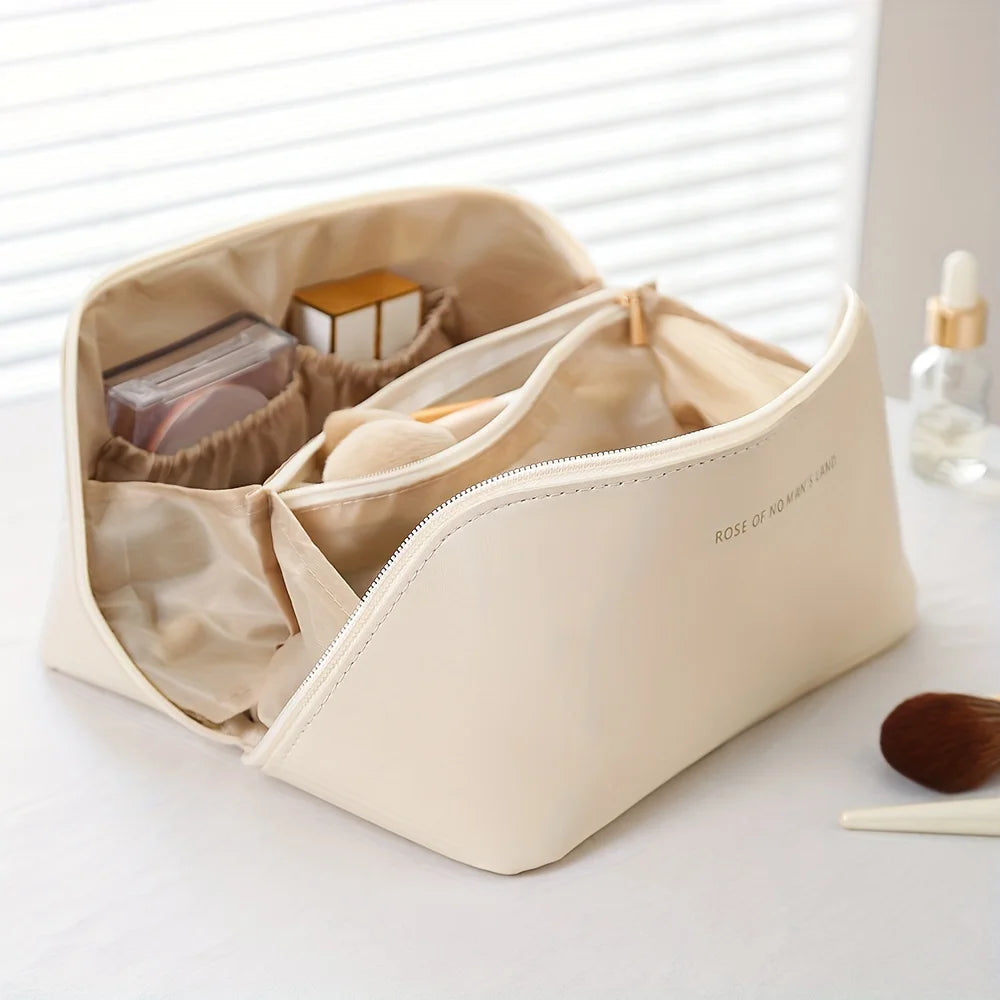 Organizador de Maquillaje de Lujo para Mujer - Neceser de Viaje con Cremallera, Estuche Profesional para Cosméticos y Bolsa de Aseo.