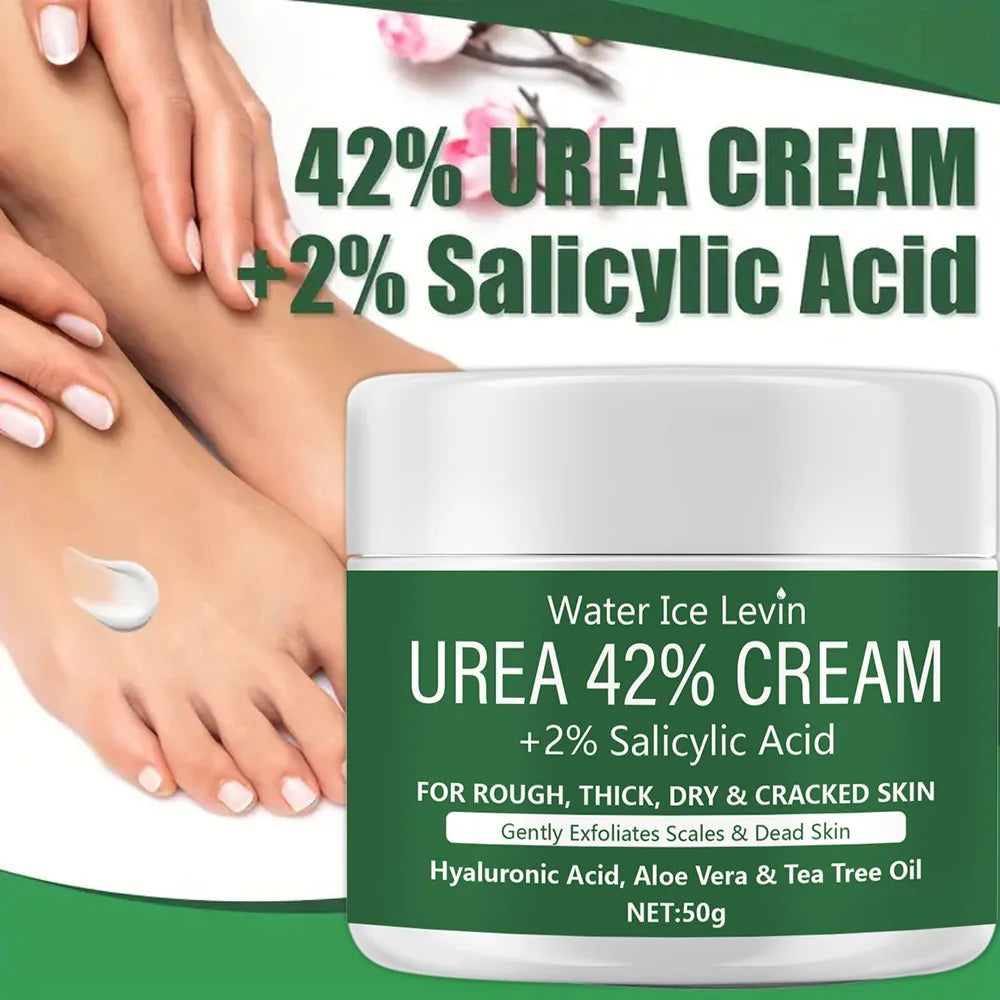 Crema Reparadora Pies y Manos 42% Urea + 2% Ácido Salicílico - Exfoliante Intensivo para Callos, Durezas y Talones Agrietados, Hidratación Profunda