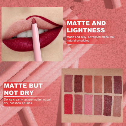 Kit de 6 Perfiladores de Labios (Lip Liner) - Larga Duración, Waterproof y Alta Pigmentación. Fácil de Aplicar, No se Desvanece.