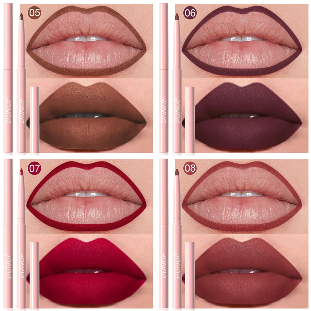 Kit de 6 Perfiladores de Labios (Lip Liner) - Larga Duración, Waterproof y Alta Pigmentación. Fácil de Aplicar, No se Desvanece.