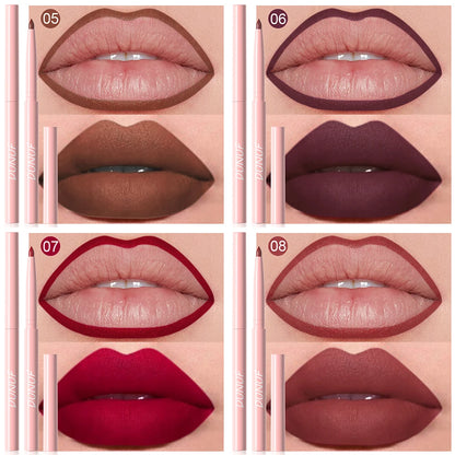 Kit de 6 Perfiladores de Labios (Lip Liner) - Larga Duración, Waterproof y Alta Pigmentación. Fácil de Aplicar, No se Desvanece.