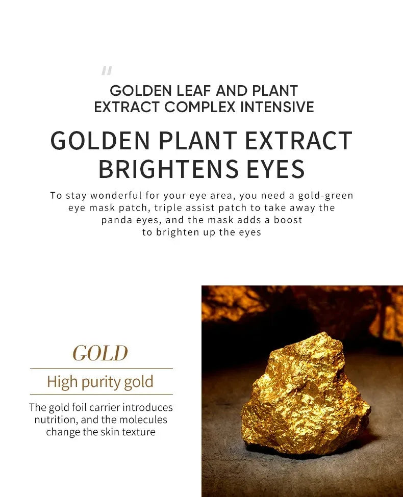 Parches para Ojos (60/120 Uds) con Aguacate y Oro - Tratamiento Hidratante y Reafirmante para Reducir Bolsas, Ojeras y Arrugas.