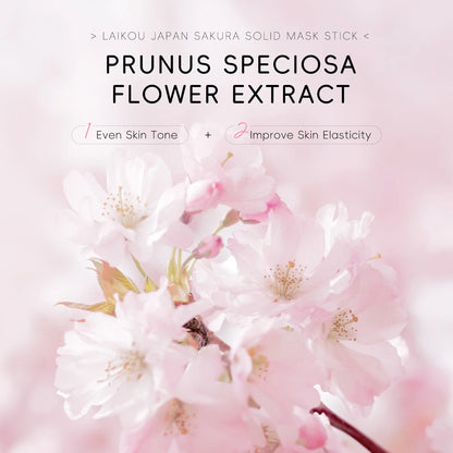 Stick Mascarilla de Arcilla LAIKOU Sakura - Limpieza Profunda, Control Grasa y Puntos Negros. Reduce Poros e Hidrata. (45g)