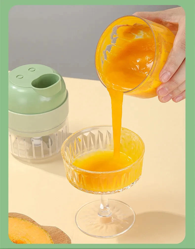 Procesador de Mano 4 en 1 Inalámbrico QuickPrep: Pique, Rebane y Prepare Alimentos en Segundos