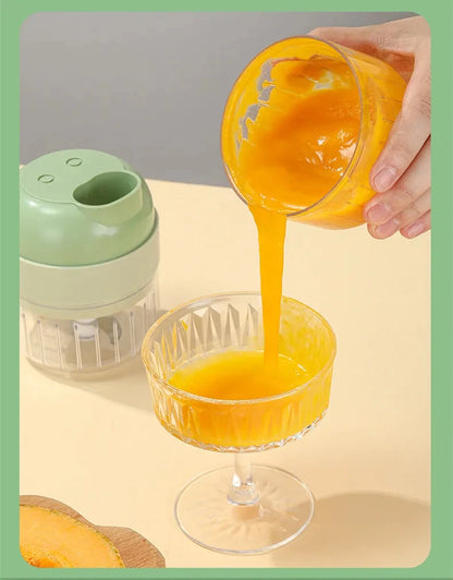 Procesador de Mano 4 en 1 Inalámbrico QuickPrep: Pique, Rebane y Prepare Alimentos en Segundos