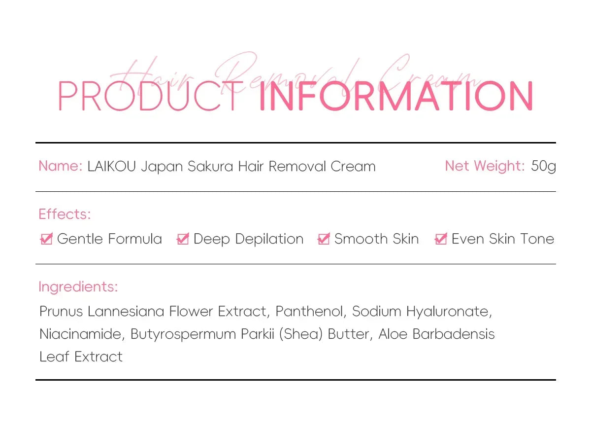 Crema Depilatoria Indolora LAIKOU: Fórmula Suave para Zonas Íntimas con Inhibidor del Crecimiento.