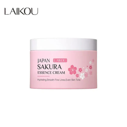 Crema Facial LAIKOU Sakura - Hidratante Profunda, Blanqueadora y Reparadora. Sella la Humedad y Controla la Grasa. Fórmula Suave.